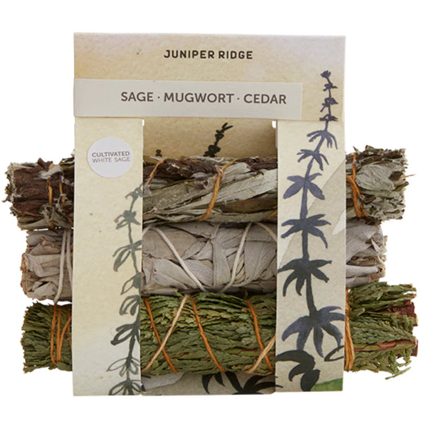 Mini Sage-Mugwort-Cedar Smudge Sticks