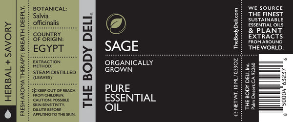 Sage Pure Essential Oil 10 ml.