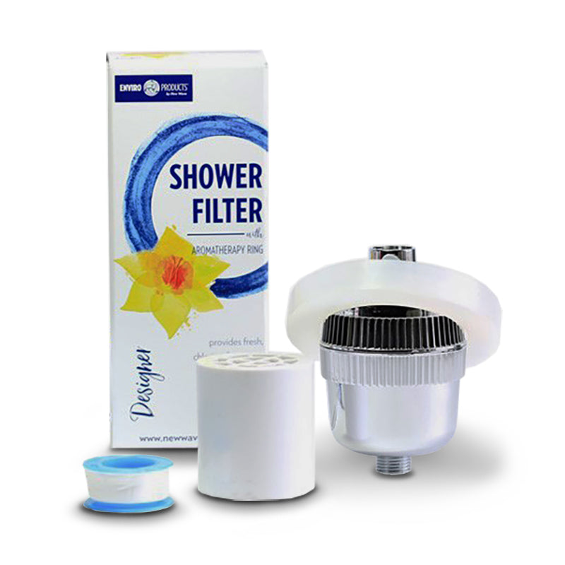 Designer Shower Filter Silver Satin Finish