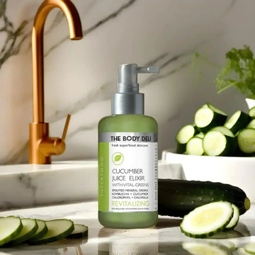 Cucumber lotion from The Body Shop, designed to nourish and hydrate dry skin with organic ingredients.