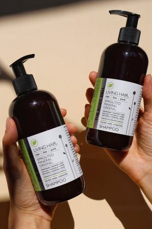 Two bottles of organic hair care products are shown, emphasizing the advantages of non-toxic shampoos for haircare in 2025.