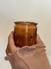 100% Bee's Wax Candle in Brown Glass Collectable Jar