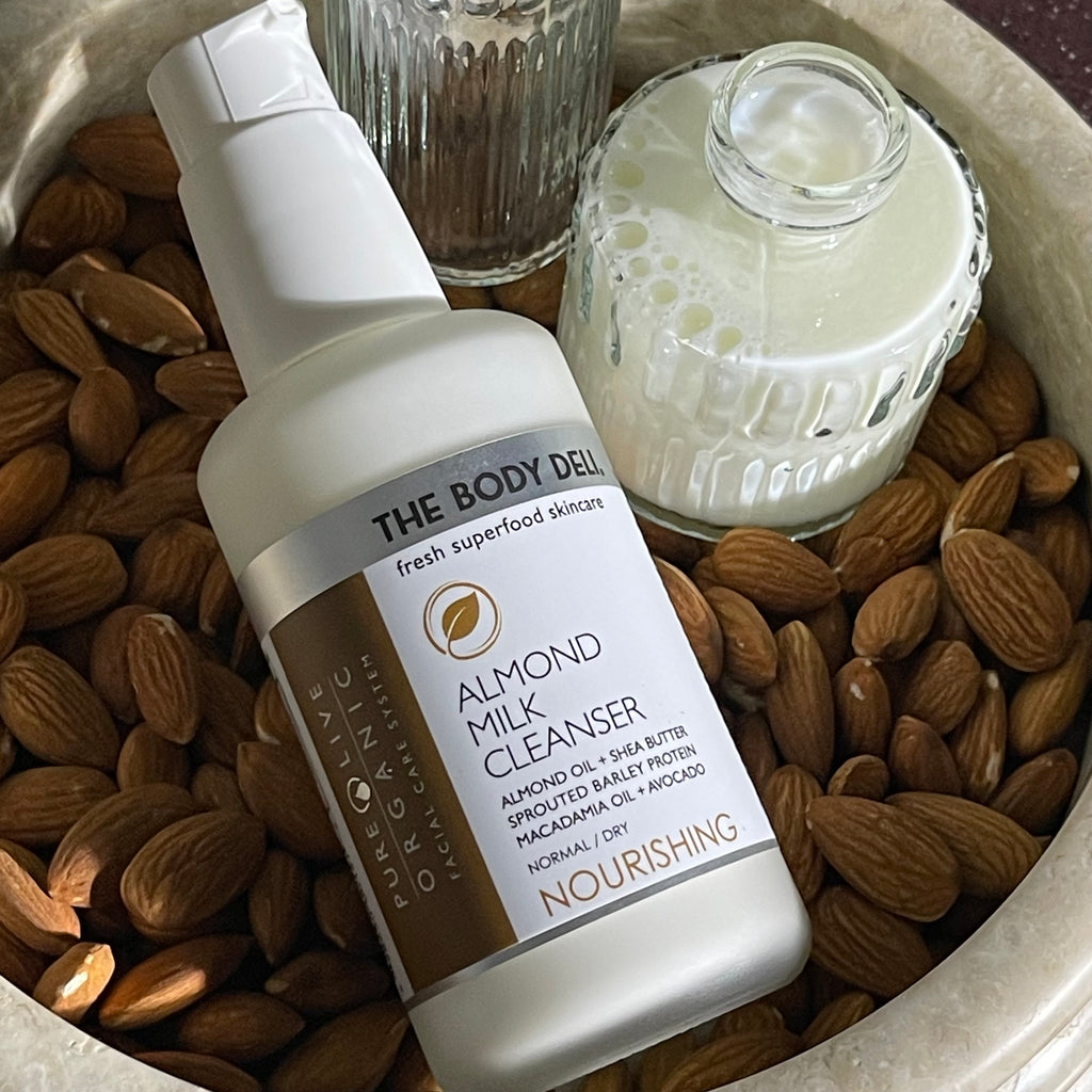 The Body Deli Almond Milk Facial Cleanser, Nourishing Cleanser for Dry