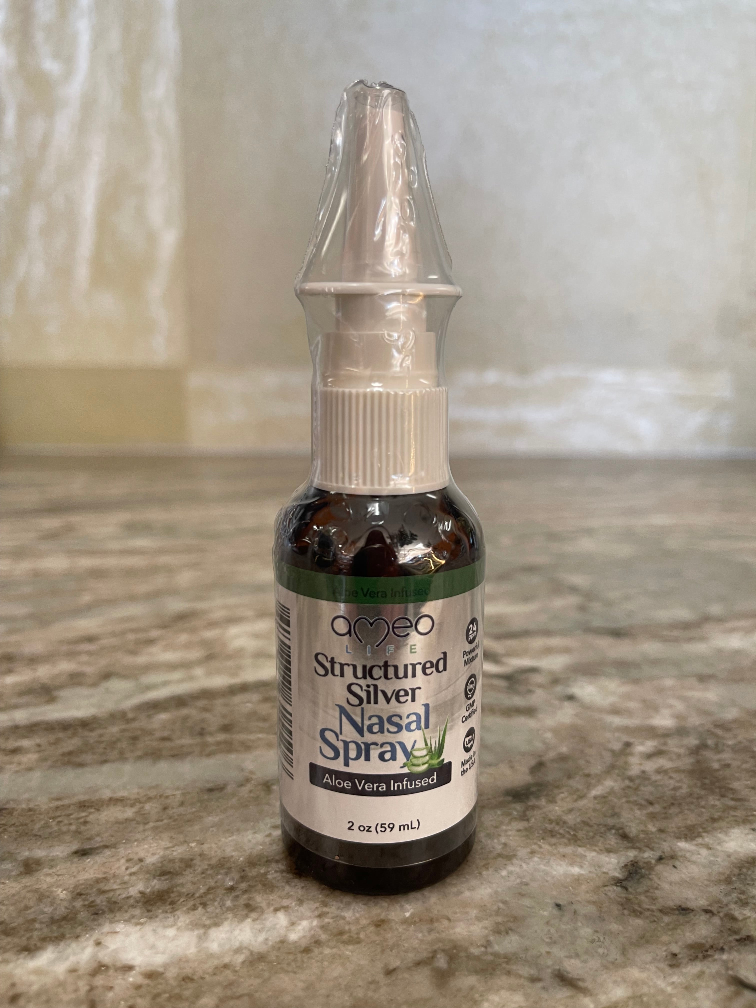 Structured Silver Nasal Spray Aloe Vera Infused 2 oz.