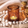 100% Bee's Wax Candle in Brown Glass Collectable Jar