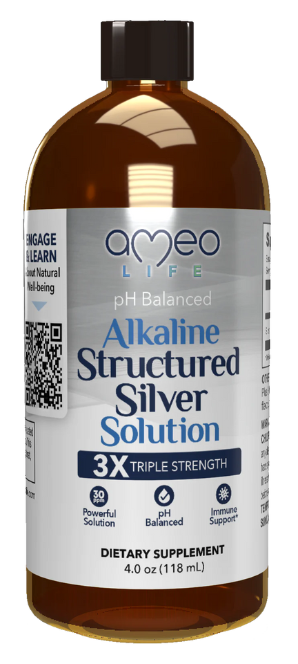 Alkaline Structured Silver Solution 4oz.