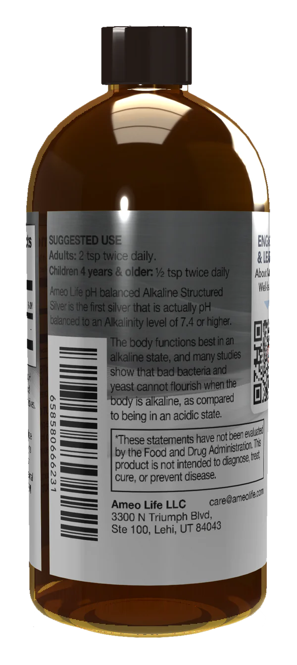 Alkaline Structured Silver Solution 4oz.