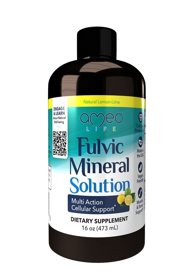 Fulvic Mineral Solution 16 oz. Natural Lemon-Lime