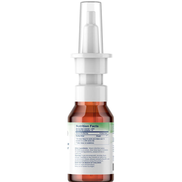 Structured Silver Nasal Spray Aloe Vera Infused 2 oz.