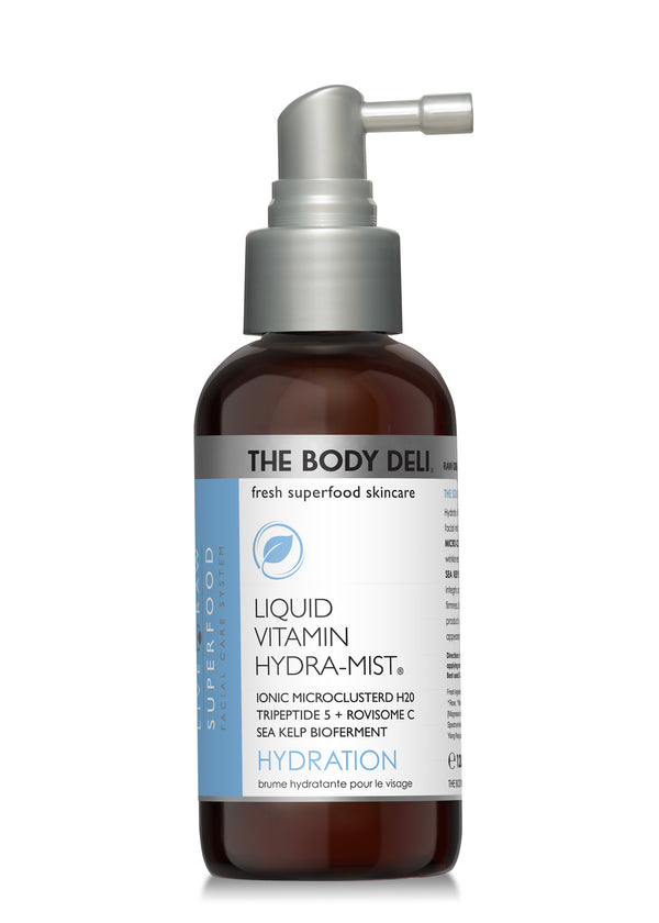 Hydrating liquid vitamin mist for organic skin care
