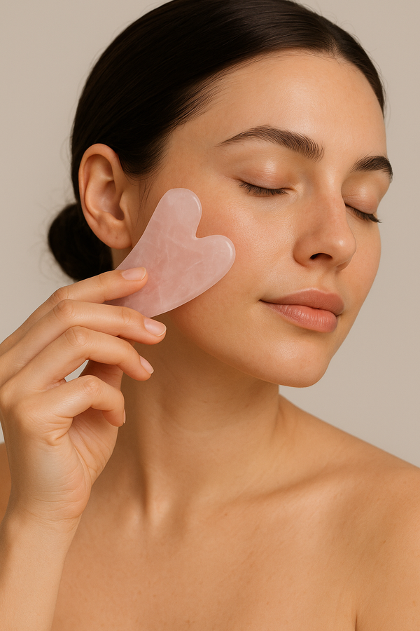 Gua Sha Facial Sculpting Tool - Rose Quartz