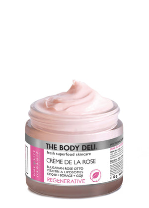 Crème de la Rose luxurious rose cream for organic skin care