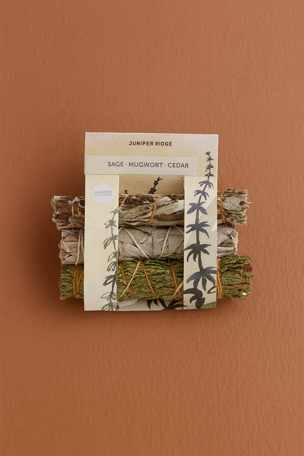 Mini Sage-Mugwort-Cedar Smudge Sticks