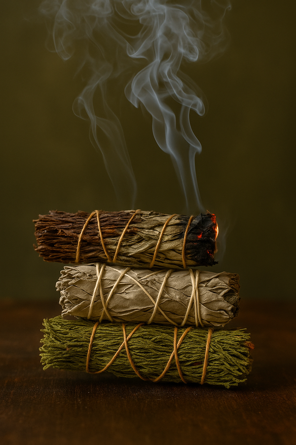 Mini Sage-Mugwort-Cedar Smudge Sticks